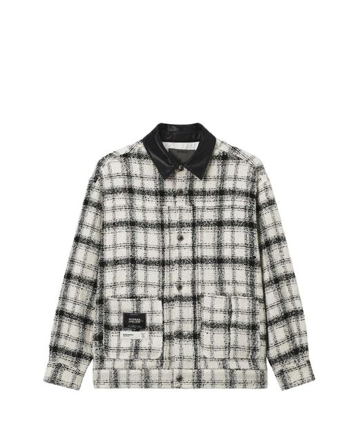 Musium Div. Gray Check-Pattern Jacket for men