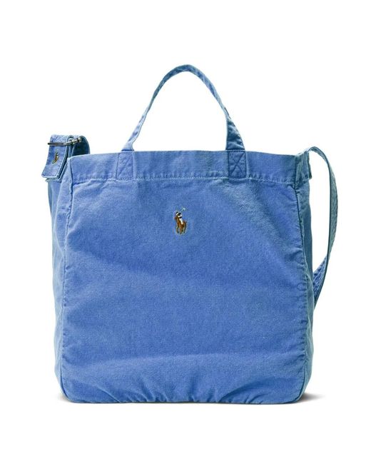 Polo Ralph Lauren Blue Polo Pony Canvas Tote Bag for men