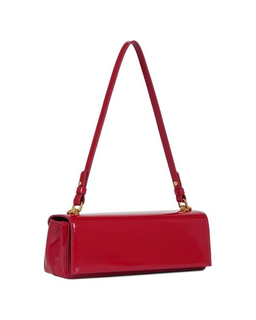 POTAMY Red Adjustable Leather Shoulder Bag