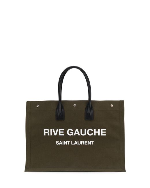 Saint Laurent Rive Gauche Tote Bag in Green | Lyst