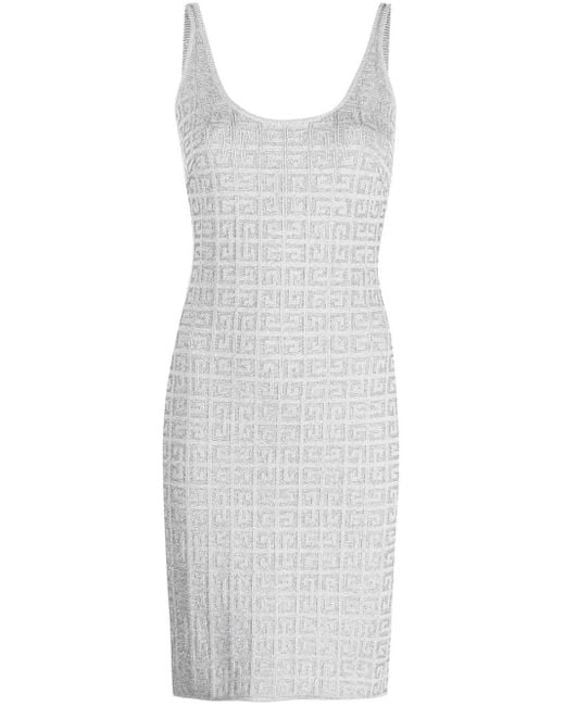 Givenchy White 4g Jacquard Dress