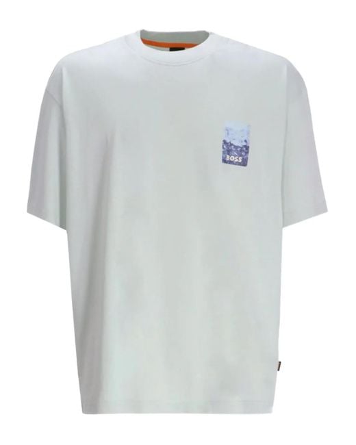 T-Shirt À Imprimé Graphique Boss pour homme en coloris Gray