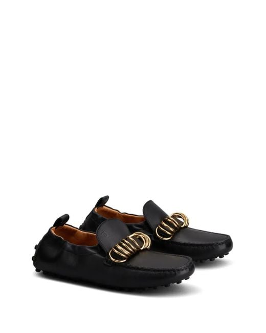 Tod's Black Flat Shoes