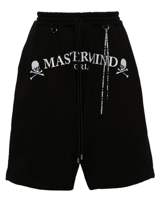 Mastermind Japan Black Easy Logo-print Track Shorts for men