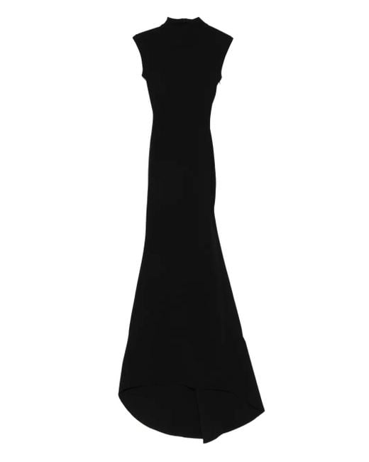 Jacquemus Maxi-Jurk Met Hoge Hals in het Black