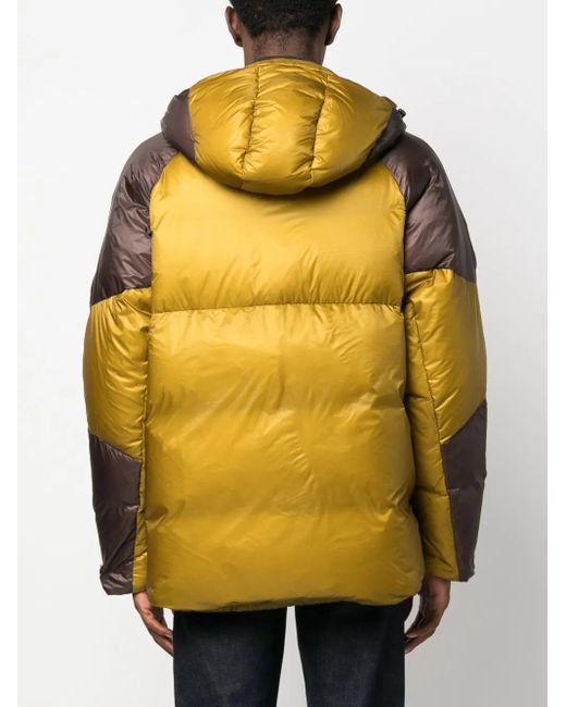 Colmar Yellow Two-Tone Hooded Down Jacket for men