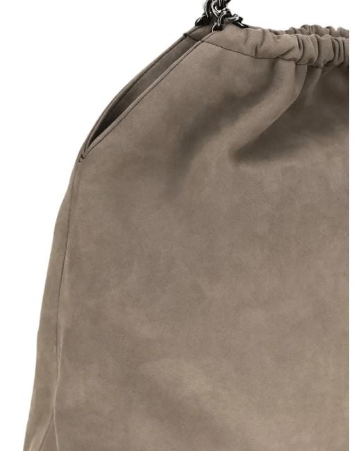 Stella McCartney Natural Falabella Medium Drawstring Alter Suede Bag