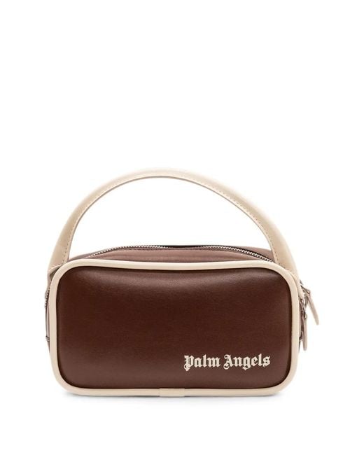 Palm Angels Brown Logo Crossbody Bag
