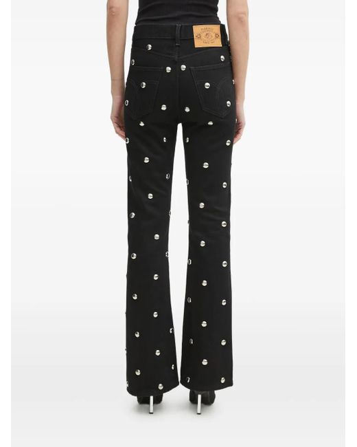 Fiorucci Black Embellished Flared Jeans