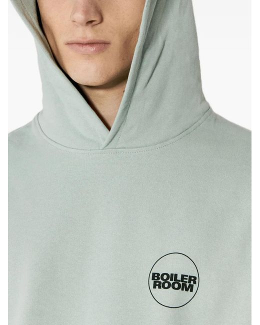 BOILER ROOM Blue Logo-Print Hoodie for men