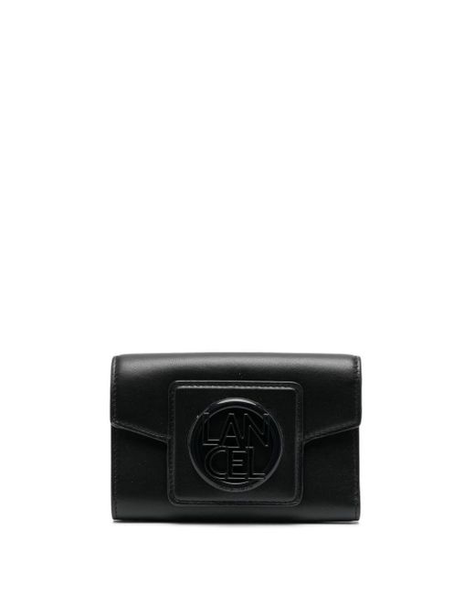 Portefeuille compact Roxane à rabat Lancel en coloris Black