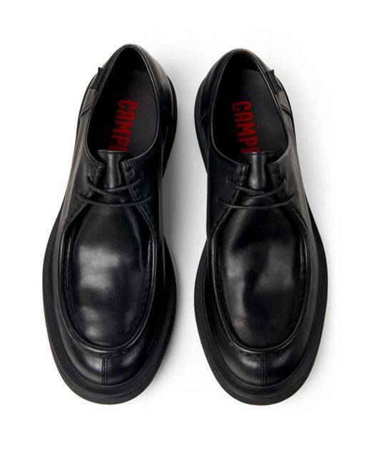 Camper Black Norman Leather Loafers for men