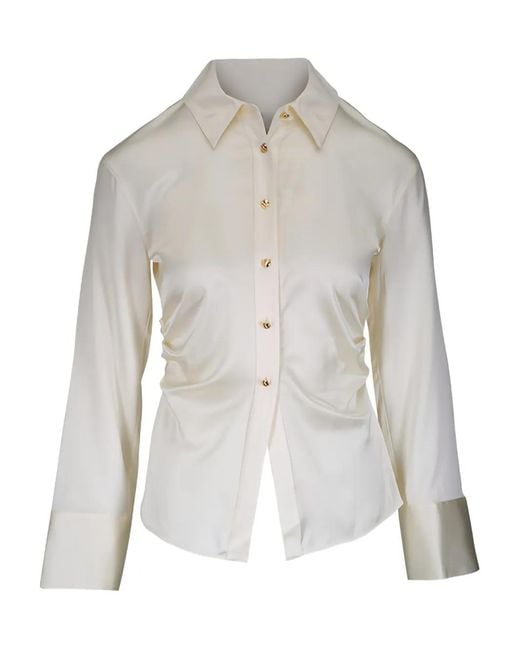 Veronica Beard White Shiona Buttoned Top