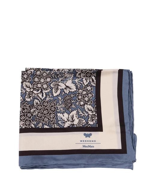 Weekend by Maxmara Black Wkaonesto Floral-Print Scarf