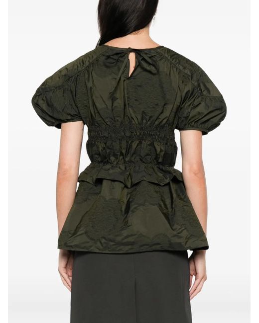 CECILIE BAHNSEN パフスリーブ トップ Green