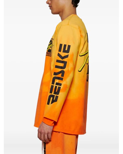 Rensuke Tokyo Orange T-Shirt À Motif Tie Dye for men