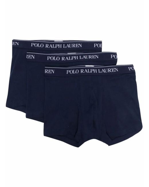 Polo Ralph Lauren Blue Logo Waistband Boxer Briefs for men