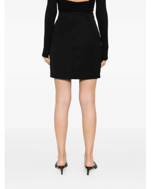 Elisabetta Franchi Black Button-Detailed Mini Skirt