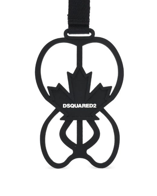 DSquared² White Maple-Leaf Adjustable-Strap Phone Holder for men