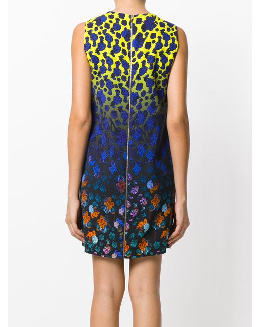 Lyst - Versace Printed Shift Dress in Blue - Save 50%