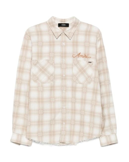 メンズ Amiri バンダナパッチ シャツ Natural
