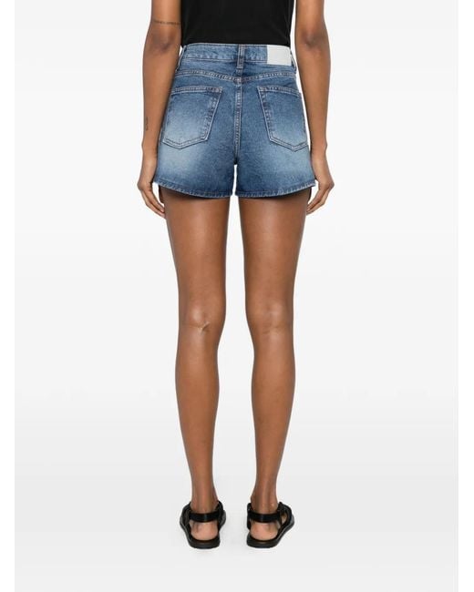 DUNST Blue Faded Denim Shorts