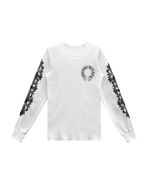 Chrome Hearts Logo-Print Cotton T-Shirt in White for Men | Lyst