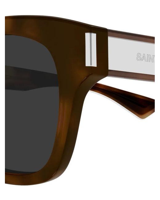 Saint Laurent Black Rectangle-Frame Sunglasses for men