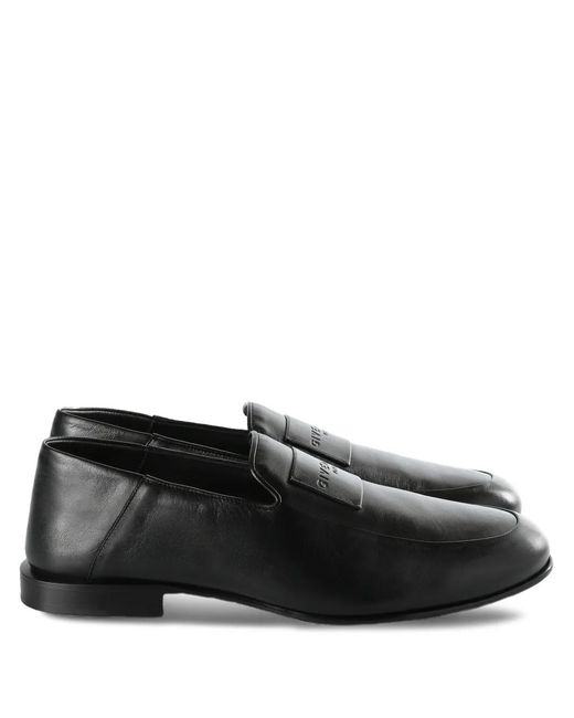 Givenchy Black Logo-Appliqué Leather Loafers for men