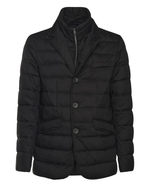 Plumífero Con Botones Herno de hombre de color Black