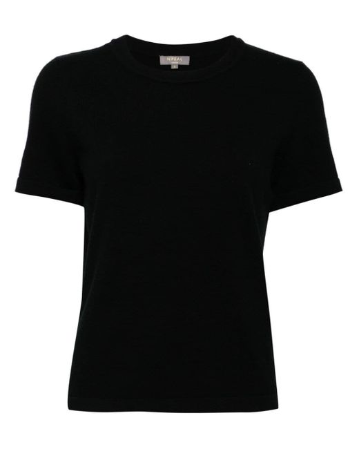 N.Peal Cashmere Black Lottie Cashmere T-shirt