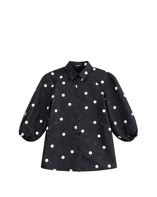 Alexis Blue Polka-Dot Buttoned Shirt