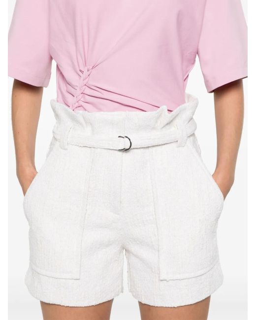IRO White Vanay Tweed Shorts