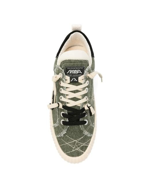 Springa Green Wavy Sneakers for men