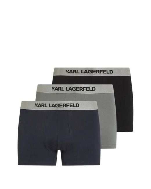 Karl Lagerfeld Black Logo Boxers (Set Of Three) for men