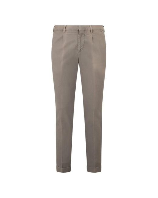 Moorer Gray Cuffed Trousers for men