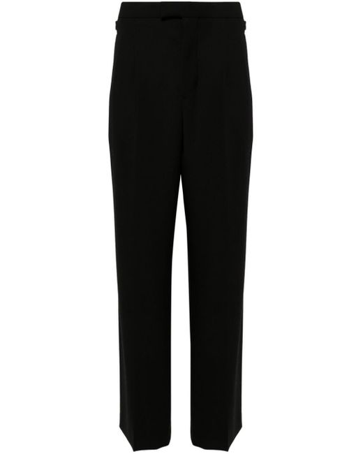 AMI Black Mid-rise Tailored Trousers for men