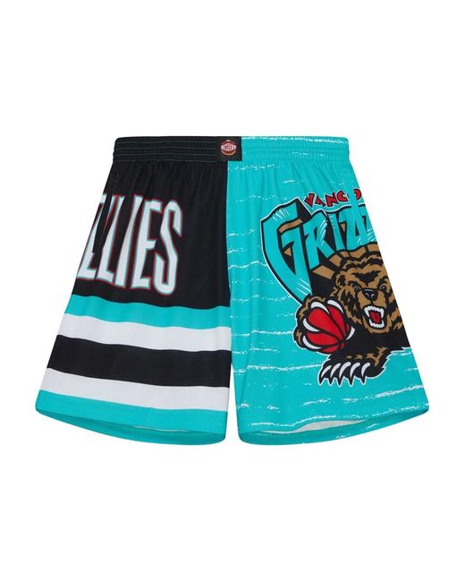 Mitchell & Ness Blue Vancouver Grizzlies Hardwood Classics Jumbotron 3.0 Shorts for men