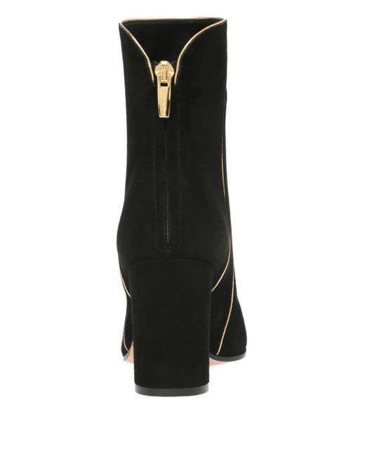 Gianvito Rossi Black Trim Suede Boots