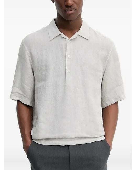 Barena Gray Short-Sleeve Polo Shirt for men