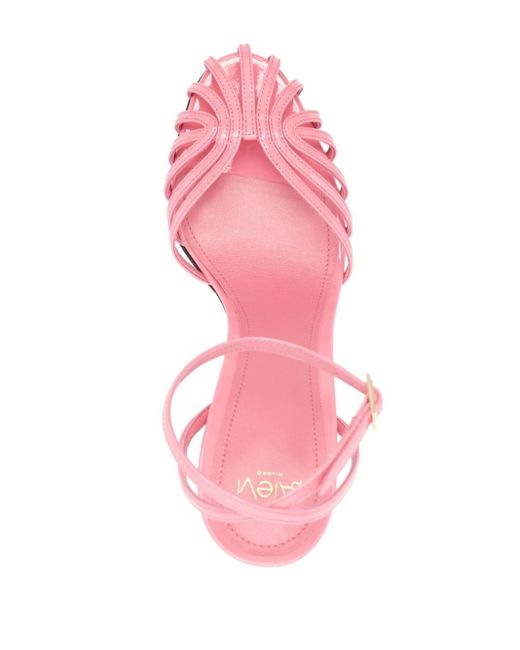ALEVI Pink 110mm Leather Sandals