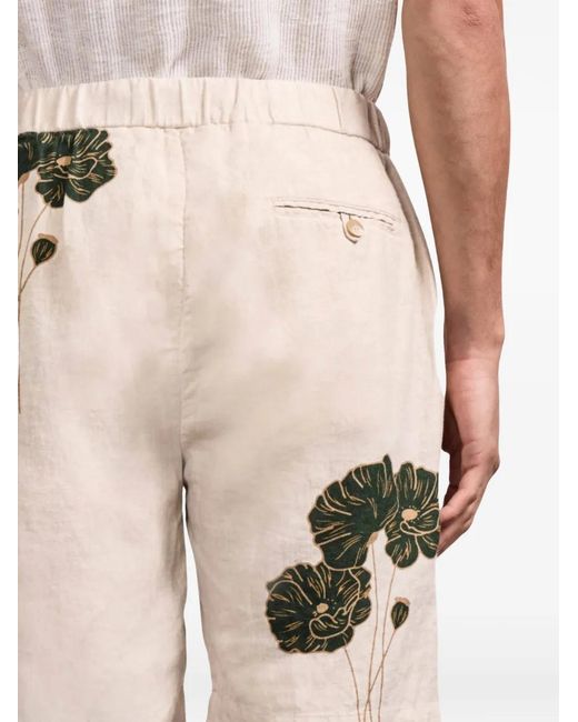 Frescobol Carioca Natural Felipe Floral-Print Shorts for men