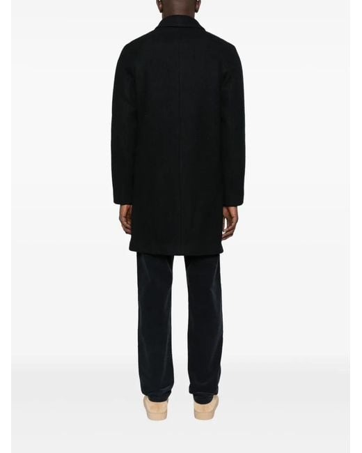 Marc O' Polo Black Single-Breasted Coat for men