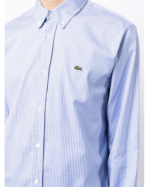 Lacoste Overhemd Met Logopatch in het Blue voor heren