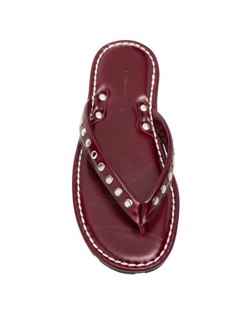 Ria Menorca Red Dali Stud-Embellished Sandals