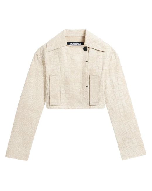 Jacquemus The Nîmes Marino Denim Jack in het White
