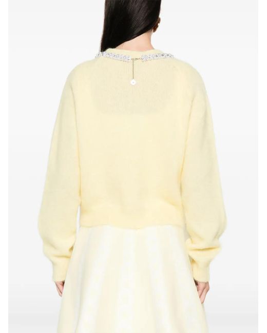 Maje Natural Removable Jewel Collar Jumper