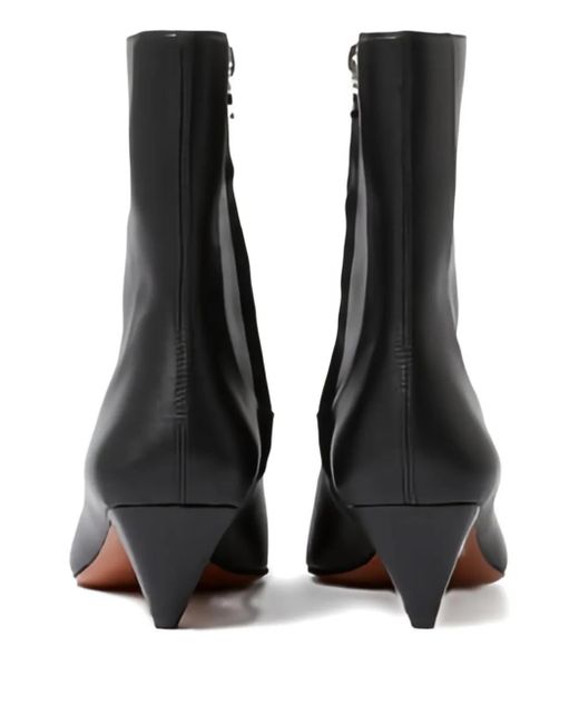 Stella McCartney Black Square-Toe Ankle Boots