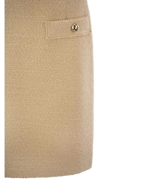 Fay Natural Bouclé Mini Skirt