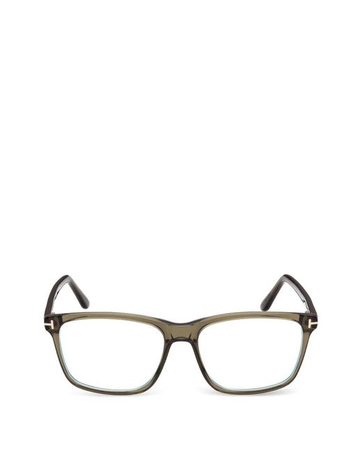Tom Ford Brille Mit Eckigem Gestell in Natural für Herren